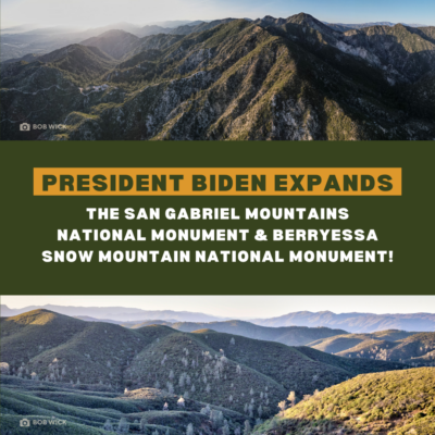 Expanding these national monuments will help ensure access to nature for Californians, protect important cultural landscapes, and preserve critical wildlife habitat.